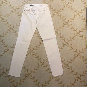 J. Crew Toothpick Ankle White Jeans